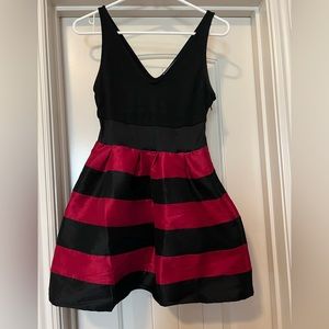 Black and maroon dress